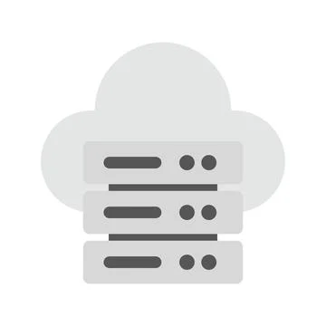 Cloud and Server Data icon vector image. Illustrazione stock