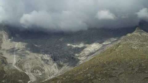 Cloud and shadow in the alps, Aletsch Stock Footage 194487819