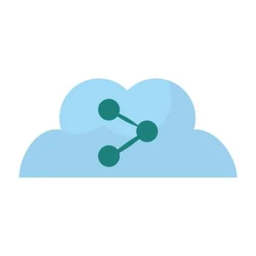 Cloud and sharing icon Illustrazione stock
