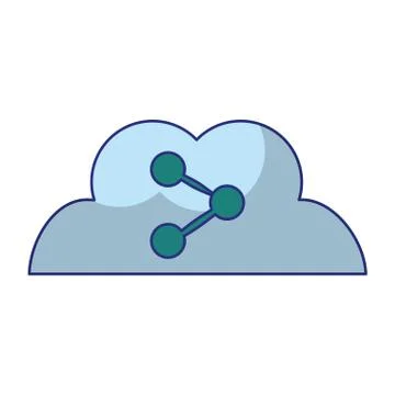 Cloud and sharing icon Illustrazione stock