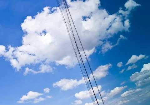 Cloud and sky reflection in mirror of building Stock Photos