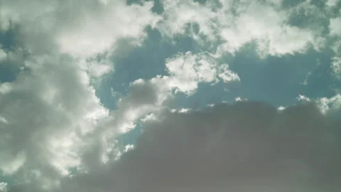 Cloud and sky timelapse going from sunny day to dark grey heavy clouds of storm Stock Footage 240538936