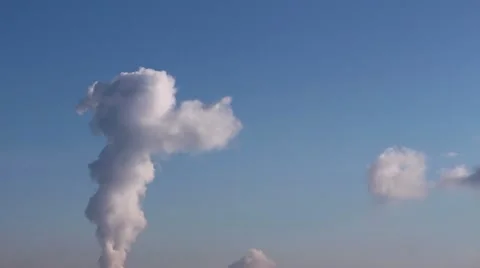 Cloud and smoke against sky Stock Footage 20442882