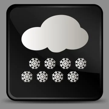 Cloud and snow icon Stock Illustration