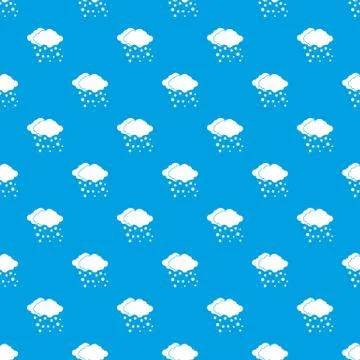 Cloud and snow pattern seamless blue 스톡 일러스트