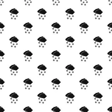Cloud and snow pattern, simple style 스톡 일러스트