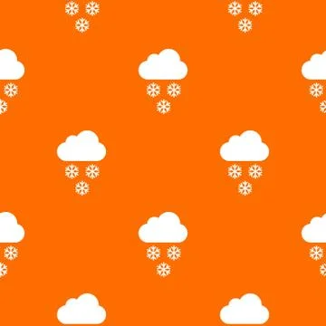 Cloud and snowflakes pattern seamless イラスト素材