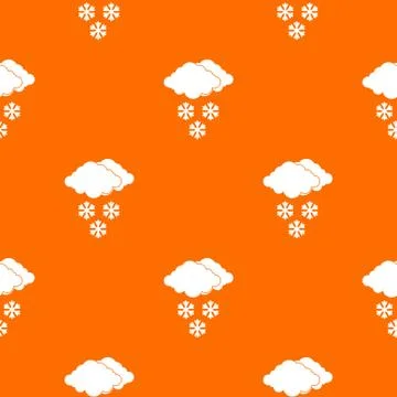 Cloud and snowflakes pattern seamless 스톡 일러스트