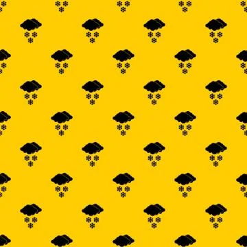 Cloud and snowflakes pattern vector Illustrazione stock