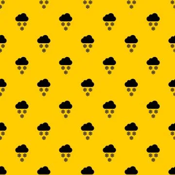 Cloud and snowflakes pattern vector Illustrazione stock