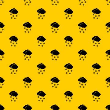 Cloud and snowflakes pattern vector イラスト素材