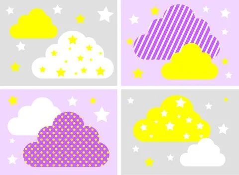 Cloud and Star - Vector Illustration Stock Illustration