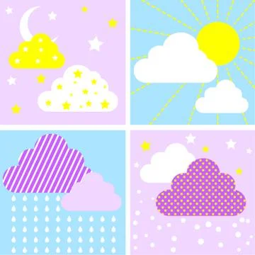 Cloud and Star - Vector Illustration Stock Illustration