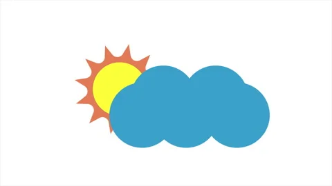 Cloud and sun animation. Stock Footage 219458582