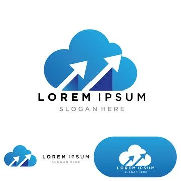 Cloud and sun data logo and symbols icons Stock Illustration