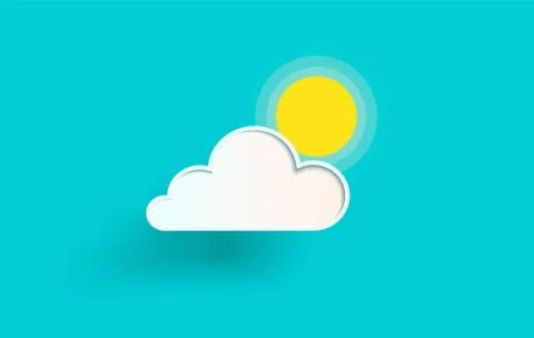 The cloud and the sun Illustrazione stock