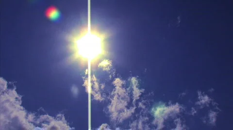 Cloud and Sun Rotation 1 Stock Footage 740242