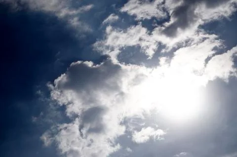 Cloud and sun on sky Foto stock