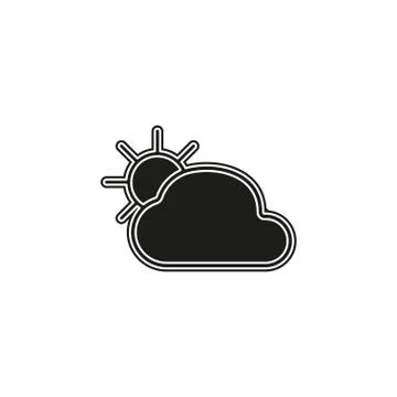 Cloud and sun - weather forecast icon, seasons clouds Stock Illustration