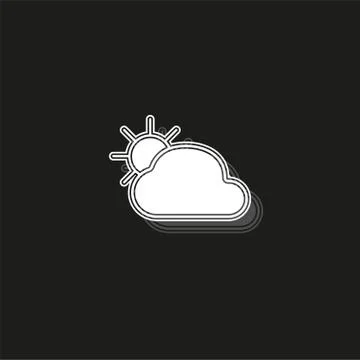 Cloud and sun - weather forecast icon, seasons clouds Stock Illustration