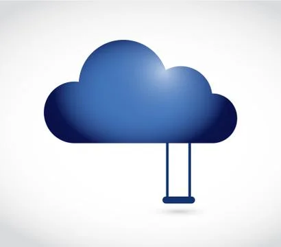 Cloud and swing illustration design Stock Illustration