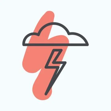 Cloud and thunder Stock-Illustration