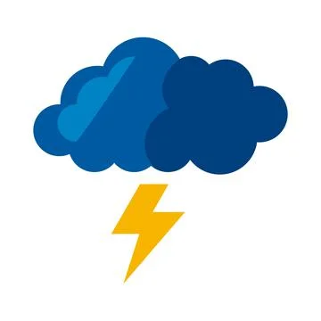 Cloud and thunder Illustrazione stock