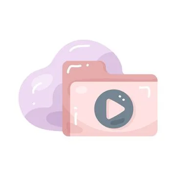 Cloud and video storage Stock Illustration