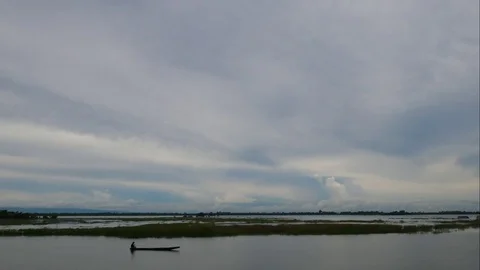 Cloud and water moving in timelapse seen Stock Footage 78656223