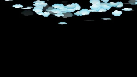 Cloud animation with black background Stockbeeldmateriaal 299727919
