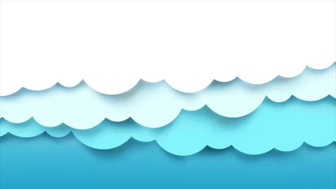 Cloud animation on blue backgroud Stock Footage 344915462