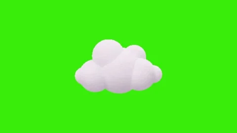 Cloud animation on green screen Vidéo 330680248