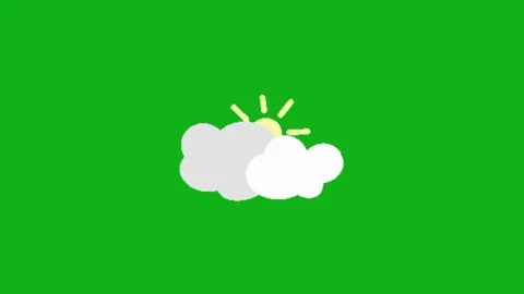 Cloud animation on green screen 库存影片 332953912