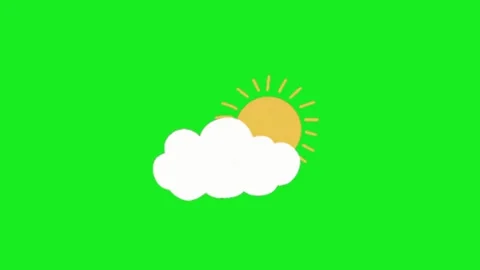 Cloud animation on green screen 库存影片 332953915