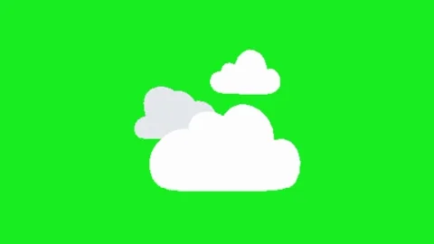 Cloud animation on green screen Stock-Footage 332953922