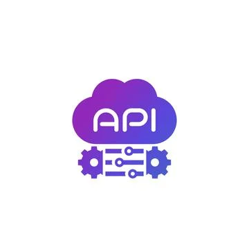 Cloud API and software integration icon イラスト素材
