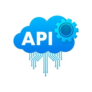Cloud API - application programming interface. Internet network. Vector stock Stock Illustration