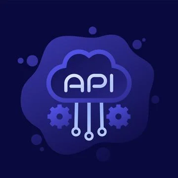 Cloud API software integration icon, vector design Stock Illustration
