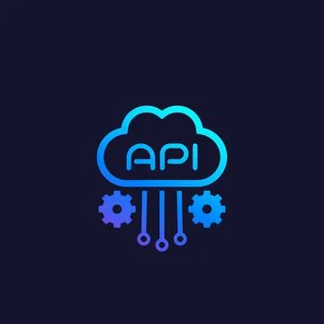 Cloud API, software integration vector icon イラスト素材