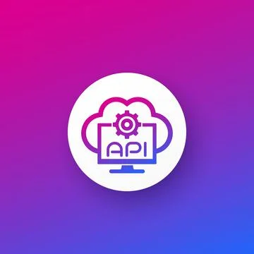 Cloud API, software integration vector 스톡 일러스트