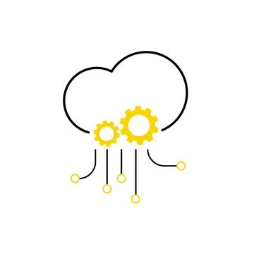 Cloud API vector icon. software integration illustration sign 스톡 일러스트