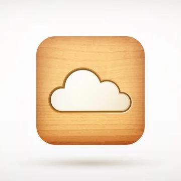 Cloud app icon on rounded corner square Illustration