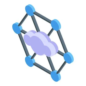 Cloud application icon isometric vector. Control verification Illustrazione stock