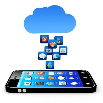 Cloud application Stock Illustration