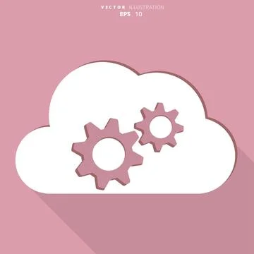 Cloud application settings web icon Illustrazione stock