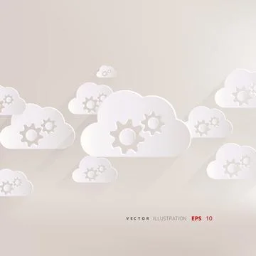 Cloud application settings web icon Stock Illustration