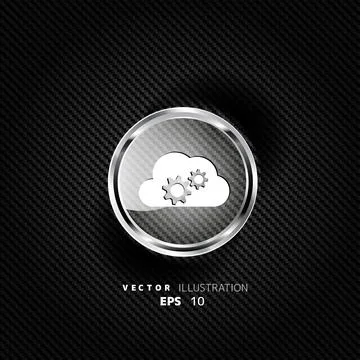 Cloud application settings web icon Stock Illustration