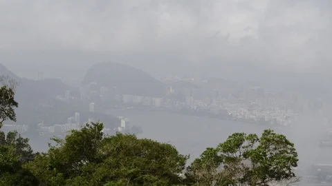 Cloud approaching the city Stock Footage 71833888