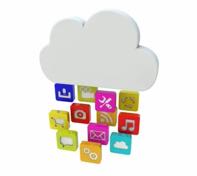Cloud apps Stockillustratie