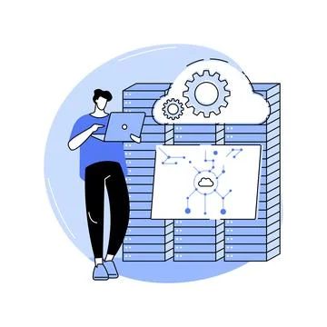 Cloud architect isolated cartoon vector illustrations. Stock Illustration